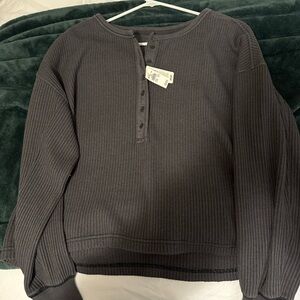 Aerie Charcoal Crewneck Sweater